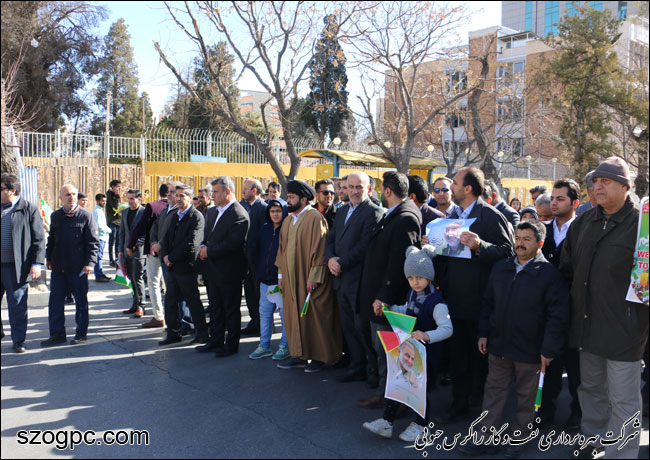 شرکت در راهپیمایی ۲۲ بهمن ماه مدیرعامل و کارکنان شرکت بهره‌برداری نفت و گاز زاگرس جنوبی 11