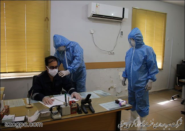 برگزاری دو مانور شناسایی و پیشگیری از ویروس کرونا درمنطقه عملیاتی پارسیان 3