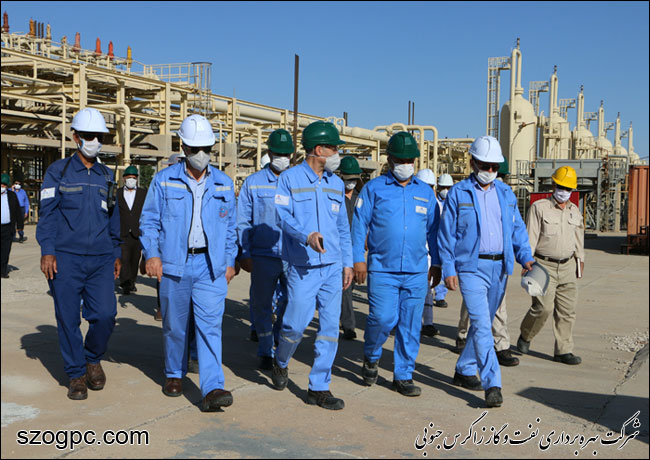 بازدید مدیرعامل زاگرس جنوبی از منطقه عملیاتی آغار و دالان در آستانه تعمیرات اساسی