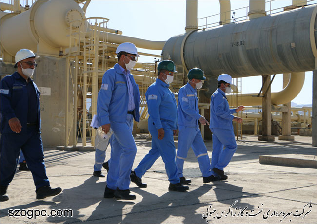 بازدید مدیرعامل زاگرس جنوبی از منطقه عملیاتی آغار و دالان در آستانه تعمیرات اساسی 8