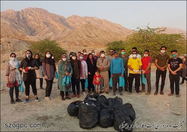 پاکسازی منطقه گردشگری بی‌بی حبش با مشارکت زاگرس جنوبی