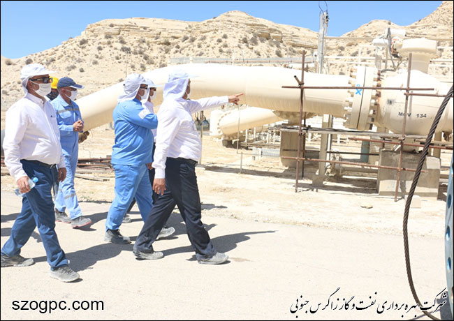 بازدید مدیرعامل زاگرس جنوبی از منطقه عملیاتی نار و کنگان 1399 10