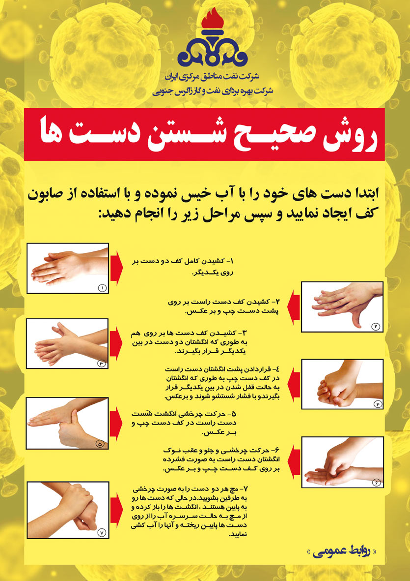 روش صحیح شستن دست ها