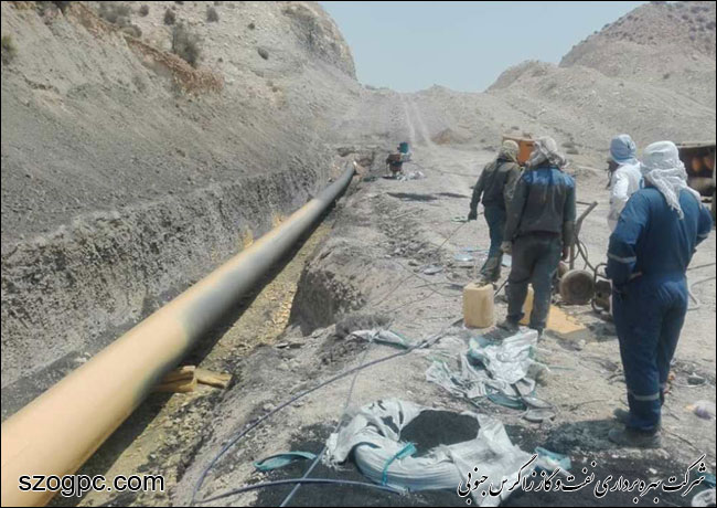 تعمیرات اساسی خط لوله ۳۰ اینچ انتقال گاز میدان نار 2