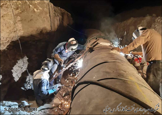 تعمیرات اساسی خط لوله ۳۰ اینچ انتقال گاز میدان نار 5