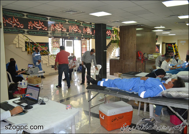 مشارکت کارکنان زاگرس جنوبی در پویش نذر خون 1