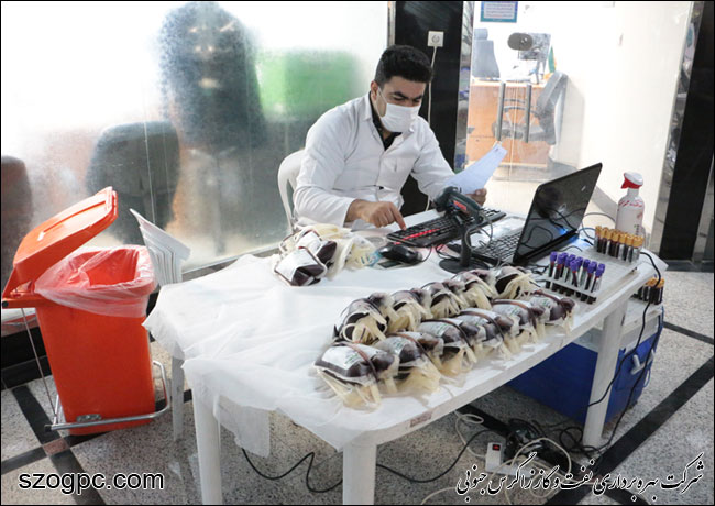 مشارکت کارکنان زاگرس جنوبی در پویش نذر خون 2