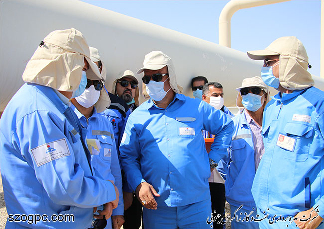 بازدید مدیرعامل نفت و گاز زاگرس جنوبی از منطقه عملیاتی پارسیان 4