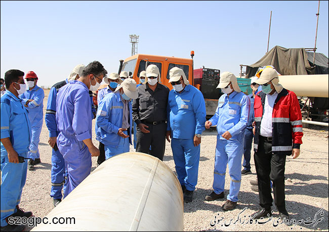 بازدید مدیرعامل نفت و گاز زاگرس جنوبی از منطقه عملیاتی پارسیان 15