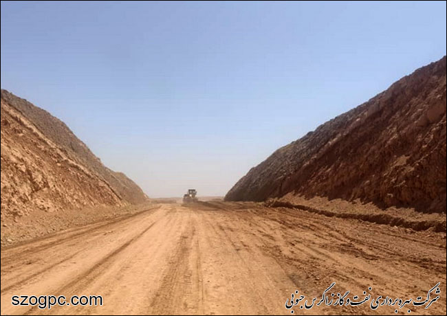 احداث جاده کمربندی واحد بهره برداری چشمه خوش توسط شرکت نفت مناطق مرکزی ایران