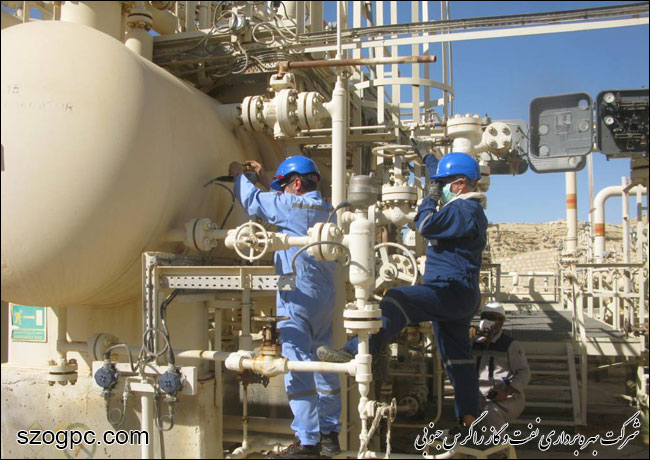 تعمیرات اساسی سالیانه خطوط لوله و تاسیسات گازی منطقه عملیاتی نار و کنگان 9