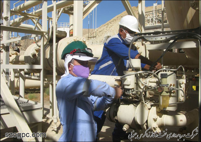 تعمیرات اساسی سالیانه خطوط لوله و تاسیسات گازی منطقه عملیاتی نار و کنگان 10