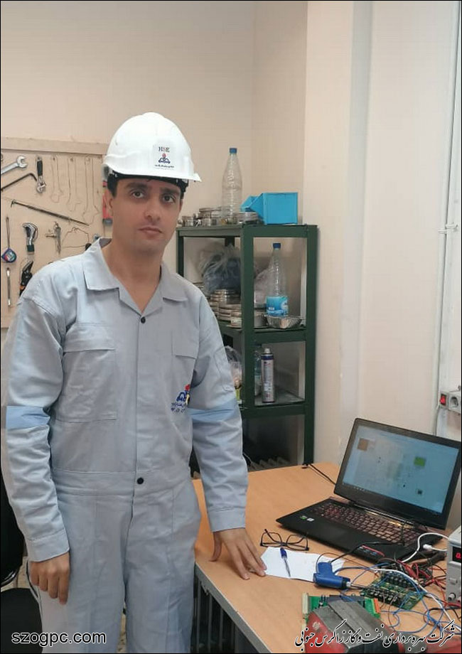 مهندس ابوذر عبد شیخی سازنده این برد الکتریکی 1