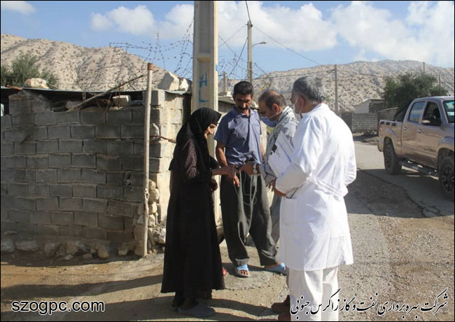 روستاهای مجاور مناطق عملیاتی تابعه شرکت بهره برداری نفت و گاز غرب ضدعفونی و گندزدایی شد 2
