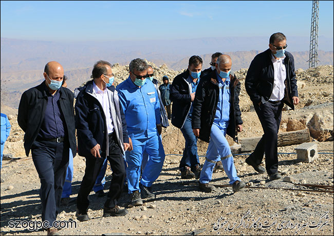 بازدید مدیرعامل نفت و گاز زاگرس جنوبی از منطقه عملیاتی آغار و دالان 12