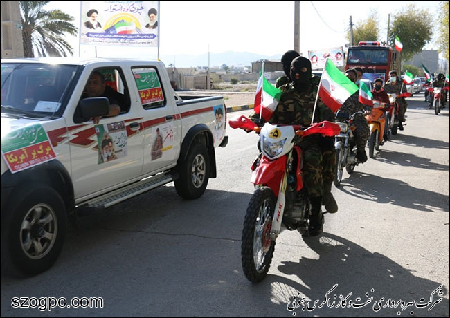 حضور ناوگان خودرویی نفت و گاز زاگرس جنوبی در رژه موتوری یوم الله ۲۲ بهمن ماه 7