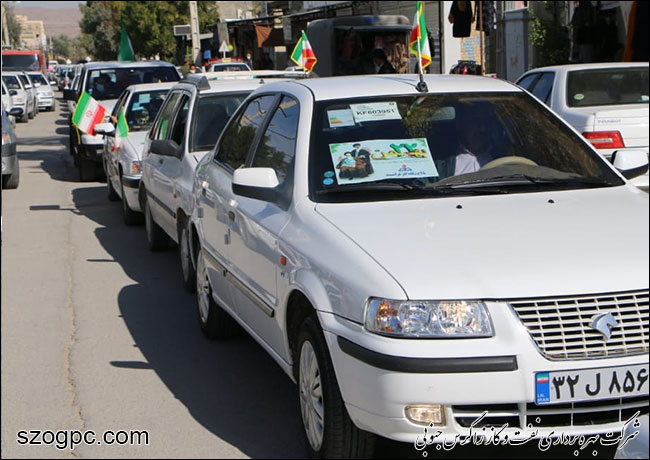 حضور ناوگان خودرویی نفت و گاز زاگرس جنوبی در رژه موتوری یوم الله ۲۲ بهمن ماه 13
