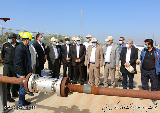 بازدید رئیس کمسیون انرژی مجلس شورای اسلامی از پروژه طرح توسعه میدان نفتی خشت 21