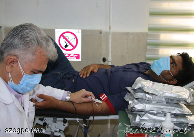 کارکنان نفت و گاز زاگرس جنوبی ۴۰ هزار سی‌سی خون به نیازمندان اهدا کردند 4