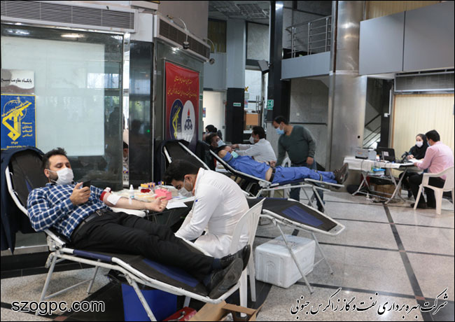 کارکنان نفت و گاز زاگرس جنوبی ۴۰ هزار سی‌سی خون به نیازمندان اهدا کردند 7