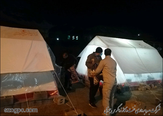 کمک های غیرنقدی نفت وگاز زاگرس جنوبی به زلزله زدگان سی سخت 3