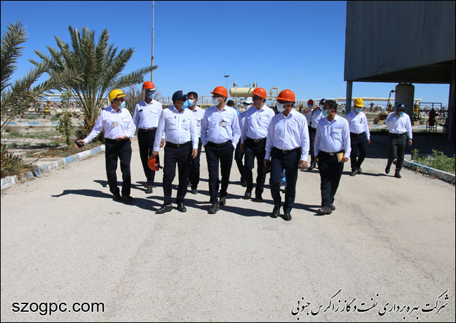 بازدید مدیرعامل شرکت پالایشگاه گاز پارسیان از منطقه عملیاتی پارسیان 6