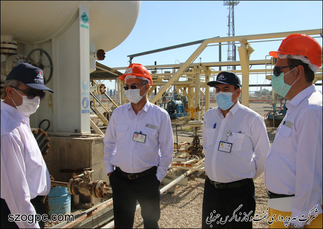 بازدید مدیرعامل شرکت پالایشگاه گاز پارسیان از منطقه عملیاتی پارسیان 15