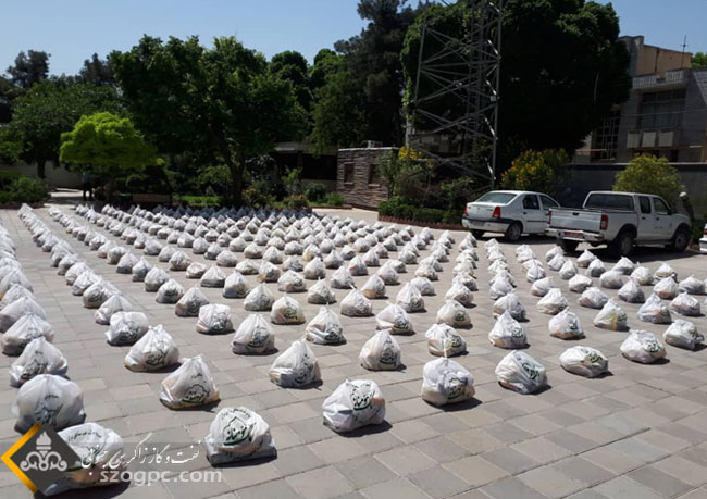 توزیع ۳۰۰ بسته معیشتی توسط بسیج شرکت نفت مناطق مرکزی ایران 1