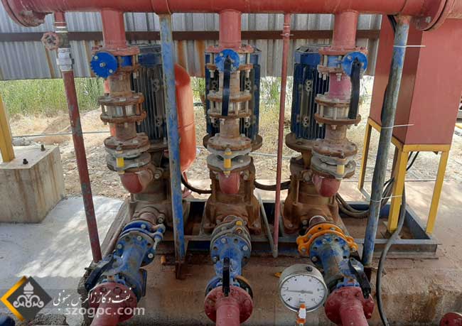 رینگ جدید آب آتش نشانی  مجتمع کارگاهی ناحیه نار در منطقه عملیاتی نار و کنگان 5