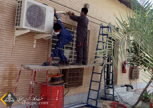 راه اندازی سیستم اعلام حریق در منطقه عملیاتی سرخون  5