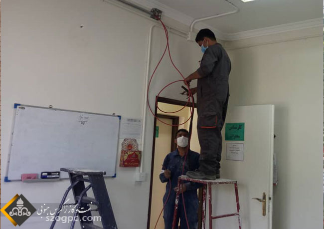 راه اندازی سیستم اعلام حریق در منطقه عملیاتی سرخون  6