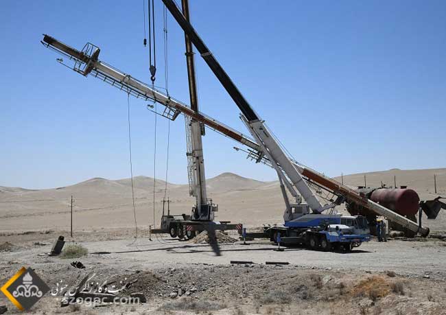 عملیات برچیدن مشعل ۴۲ متری چاه 3