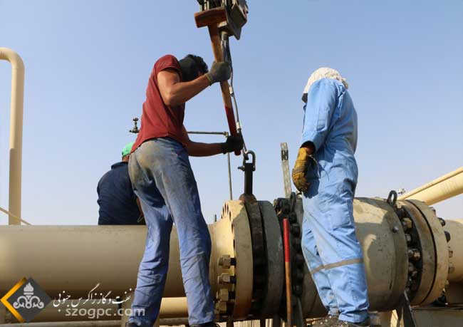 لخته گیر دالان در تاسیسات نم زدایی گاز فراشبند پس از تعمیرات اساسی به تولید برگشت 4