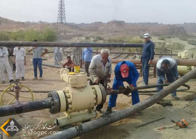 عملیات حفاری و تکمیل چاه ۴۴ دهلران 5