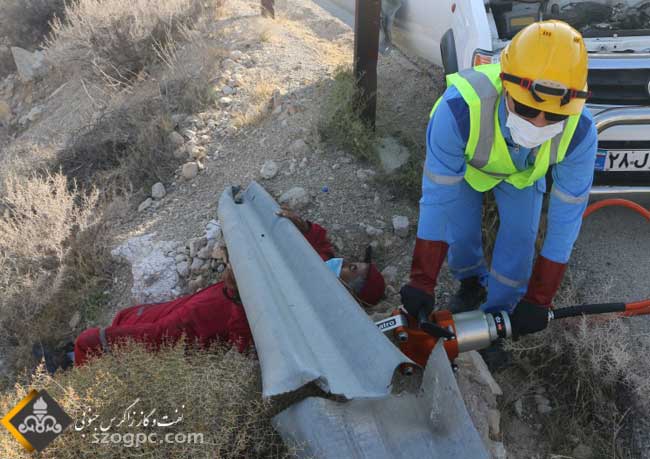مانور امداد و نجات سوانح جاده ای در منطقه عملیاتی آغارو دالان 8