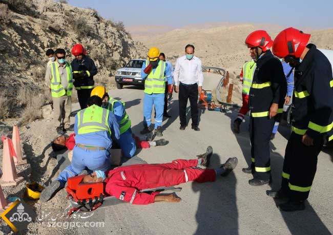 مانور امداد و نجات سوانح جاده ای در منطقه عملیاتی آغارو دالان 9