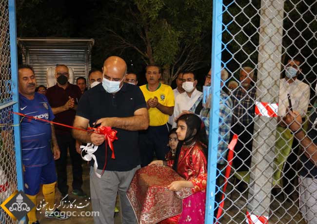 افتتاح مجموعه ورزشی روباز در منطقه عملیاتی نارو کنگان 5