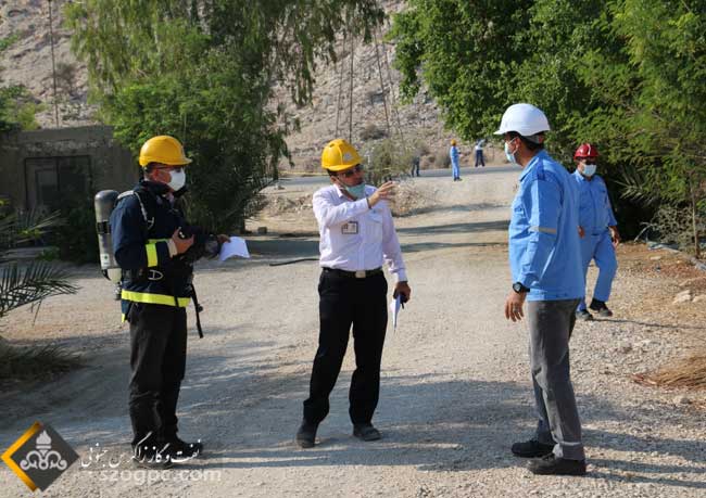 مانور مشترک پدافند غیرعامل منطقه عملیاتی نار و کنگان و شرکت پالایش گاز فجر جم 5