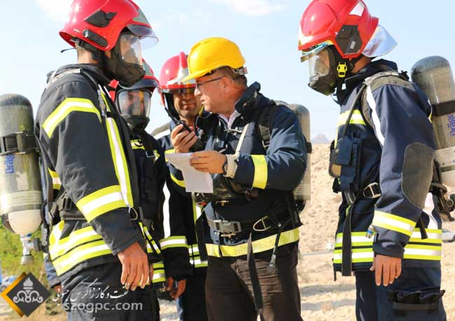 مانور مشترک پدافند غیرعامل منطقه عملیاتی نار و کنگان و شرکت پالایش گاز فجر جم 9