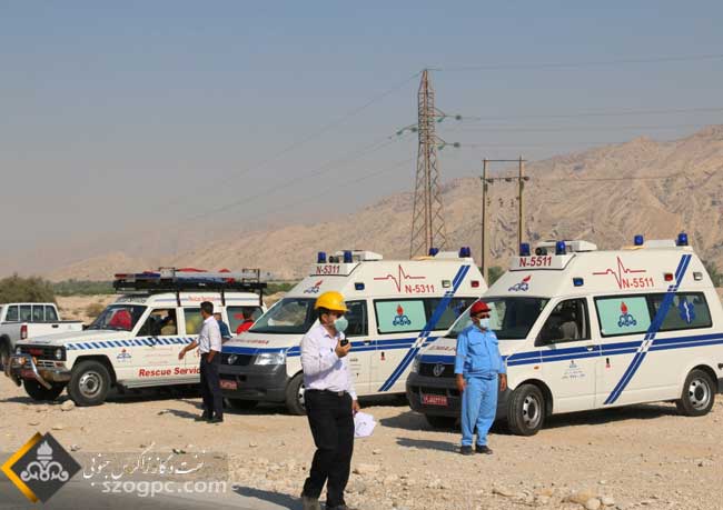 مانور مشترک پدافند غیرعامل منطقه عملیاتی نار و کنگان و شرکت پالایش گاز فجر جم 10