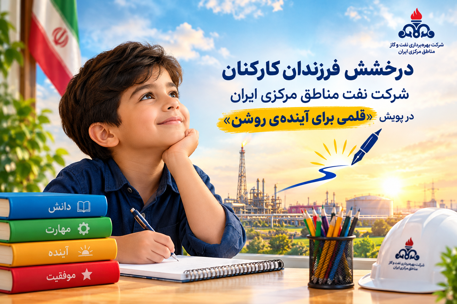 درخشش فرزندان کارکنان شرکت نفت مناطق مرکزی ایران، در پویش «قلمی برای آینده‌ی روشن»