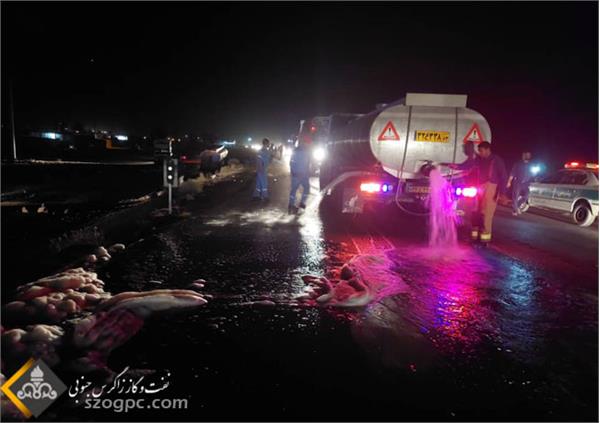 نشتی تانکر سوخت سروستان 8