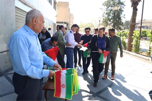 حضور گسترده کارکنان شرکت زاگرس جنوبی در راهپیمایی روز قدس 20