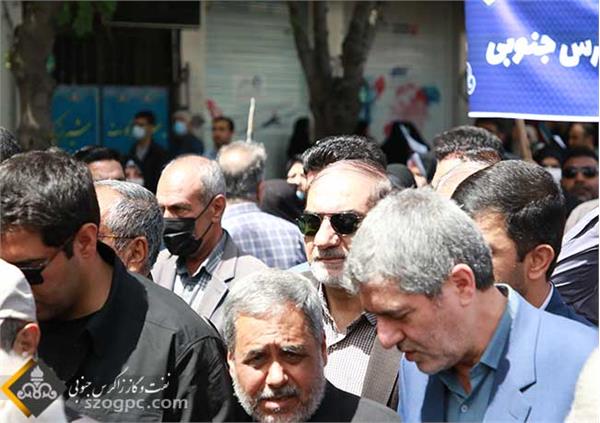 حضور پرشور کارکنان زاگرس جنوبی در راهپیمایی روز قدس 6