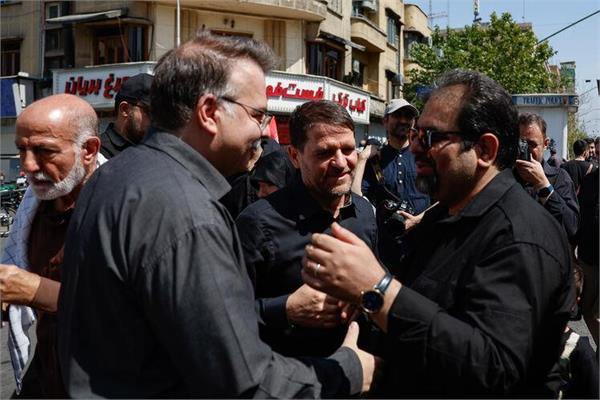 حضور وزیر نفت در مراسم تشییع آقای شهید ایران 2