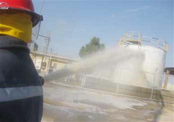 برگزاری مانور اطفائ حریق در منطقه عملیاتی پارسیان شرکت بهره برداری نفت و گاز زاگرس جنوبی