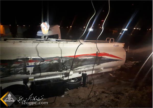 نشتی تانکر سوخت سروستان 9