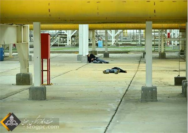 مانور آمادگی مقابله با نشت شدید گاز در منطقه عملیاتی خانگیران 8