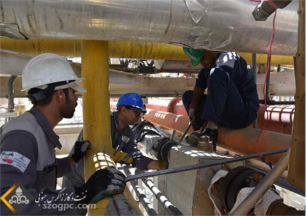 تولید پایدار گاز در شرکت بهره برداری نفت و گاز شرق 4