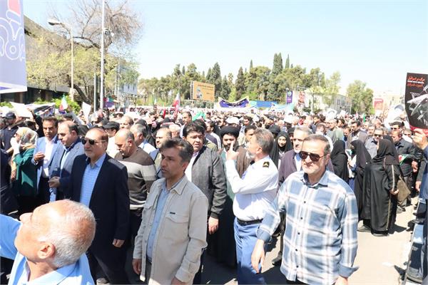 حضور گسترده کارکنان شرکت زاگرس جنوبی در راهپیمایی روز قدس 14